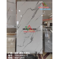 Gạch 90x180 đá bóng kiếng trắng vân mây xám nhẹ quận Bình Thạnh