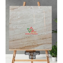 Gạch Ấn 80x80 Albania Beige Be Xám Vân Đá Phân Tầng Bóng