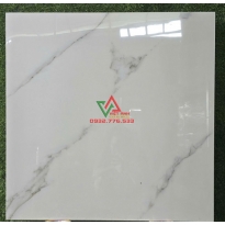 Gạch Ấn Độ 80x80 vân marble màu trắng xám bóng