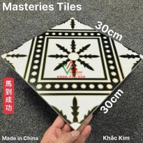 Gạch Bông 30x30 Khắc Kim Phong Cách Cổ Điển