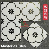 Gạch Bông 30x30 Khắc Kim Trang Trí Quán Cà Phê