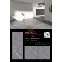 Gạch Bóng 90x180 Đá Nung Kết Xám Vân Trắng