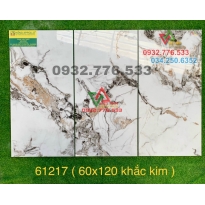 Gạch bóng kiếng 60x120 khắc kim sang trọng 61217