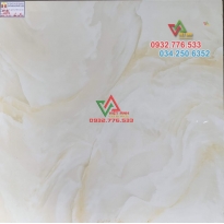 Gạch bóng kiếng 8080 màu trắng vân vàng 12871