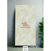 Gạch Cao Cấp 80x160 Vàng Ngọc Nhạt Vân Đá Onyx Bóng Kiếng Ấn Độ
