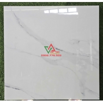 Gạch đá bóng Ấn Độ 80x80 vân mây trắng xám hiện đại