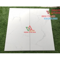 Gạch đá khổ lớn 600x1200 màu trắng vân xám khói cao cấp 2023