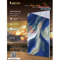 Gạch đá khổ lớn 60x120 màu xanh cobalt kim tuyến hàng nhập mẫu mới 2024