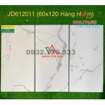 Gạch đá mờ nhám 60x120 Trung Quốc màu trắng vân mây JD612011