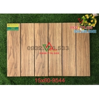 Gạch giả gỗ 15x60 màu nâu mã 9544