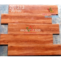 Gạch giả gỗ 20x100 lát nền màu đỏ