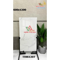 Gạch khổ lớn 60x120 màu trắng vân mây men bóng nhập khẩu