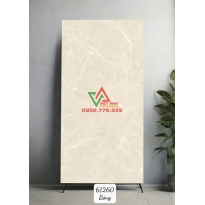 Gạch Khổ Lớn 60x120 Kem Be Vân Đá Chỉ Trắng Bóng Kiếng Ấn Độ