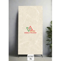 Gạch Khổ Lớn 60x120 Kem Be Vân Đá Chỉ Trắng Mờ Thanh Lịch Ấn Độ
