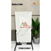 Gạch nhập khẩu 60x120 màu trắng vân khói ánh kim