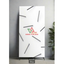 Gạch Khổ Lớn 60x120 Trắng Họa Tiết Thanh Đen Điểm Nhấn Bóng