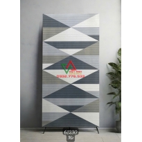 Gạch Khổ Lớn 60x120 Trang Trí Xám Trắng Họa Tiết Tam Giác Sọc Mờ Ấn Độ