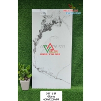 Gạch khổ lớn 60x120 trắng vân xám bóng kiếng mã 3011