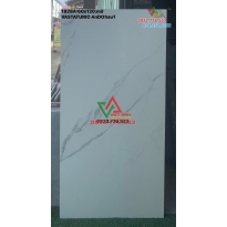 Gạch khổ lớn trang trí 60x120 đá mờ màu trắng vân mây