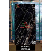 GẠCH LÁT NỀN 60X120 AMICA ĐEN VÂN TRẮNG ĐỒNG SIÊU BÓNG ẤN ĐỘ