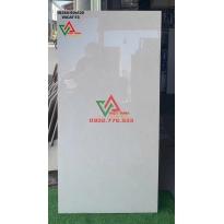GẠCH LÁT NỀN BÓNG KIẾNG 60X120 MÀU KEM SÁNG VÂN ĐÁ SỌC TỰ NHIÊN