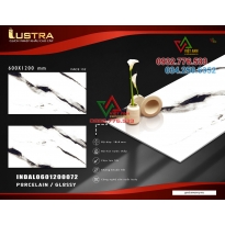 Gạch lát nền 60x120 white with black veins hàng Ấn Độ