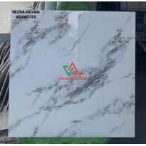 GẠCH LÁT NỀN 80X80 PRIME TRẮNG VÂN MÂY BÓNG KIẾNG CAO CẤP