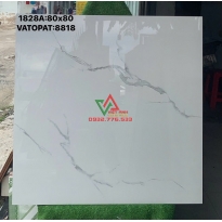Gạch lát nền 80x80 trang trí màu trắng vân mây xám tự nhiên