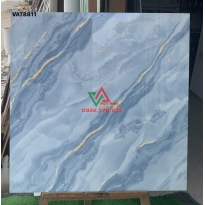 Gạch Lát Nền 80x80 Xanh Xám Vân Đá Chỉ Vàng Bóng Kiếng Việt Nam