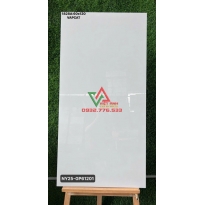 Gạch lát nền khổ lớn 60x120 trắng mây vân xám