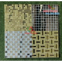 Gạch mosaic cao cấp màu vàng nhũ