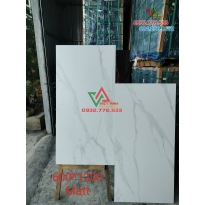 Gạch ốp đá mờ 60x120 màu trắng vân mây cao cấp nhập khẩu Ấn Độ