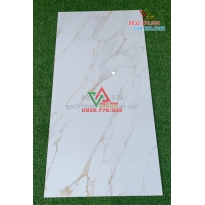 Gạch ốp nền nhà biệt thự 80x160 màu trắng vân cam