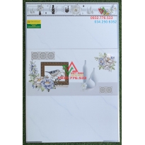 Gạch ốp tường 30x60 trắng vân mây họa tiết bắt mắt