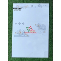 Gạch ốp tường 40x80 trắng sữa vân đá hoa sen nghệ thuật