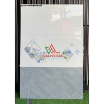Gạch Ốp Tường 40x80 Trắng Xám Hoa Sen Bóng Kiếng
