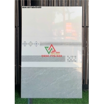 Gạch Ốp Tường 40x80 Trắng Xám Họa Tiết Hình Học Bóng Kiếng