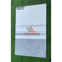 Gạch ốp tường 40x80 trắng xám vân đá kẻ sọc hiện đại