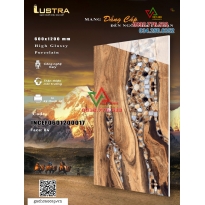 Gạch ốp tường 60x120 chính hãng màu nâu gỗ họa tiết sỏi đá