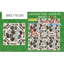 Gạch sân vườn 50×50 khuôn nổi men mờ