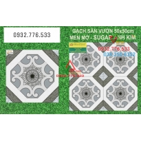 Gạch sân vườn 50×50 men mờ sugar ánh kim