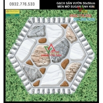 Gạch sân vườn 50×50 men mờ gugar ánh kim