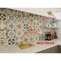 Gạch trang trí 20x20 ốp tường nhà bếp