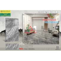 Gạch trang trí khổ lớn 80×160 màu xám glossy ốp lát sảnh trưng cư