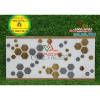 Gạch trang trí ốp tường cao cấp 30x60 hình lục giác nhũ vàng