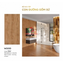 Gạch Giả Gỗ 90x180 Màu Nâu Tự Nhiên Bề Mặt Mờ
