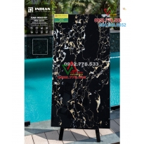 Mẫu gạch 60x120 màu đen tia chớp vân cam ốp lát mặt tiền