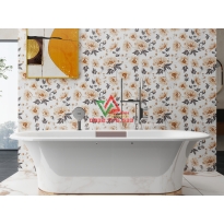 GẠCH 60X120 HOA NÂU KEM CỔ DIỂN BÓNG KIẾNG APODIO LIÊN DOANH VIỆT ẤN