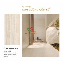 Gạch Ốp Lát Khổ Lớn 90x180 Kem Travertine Vân Đá Sọc Mờ