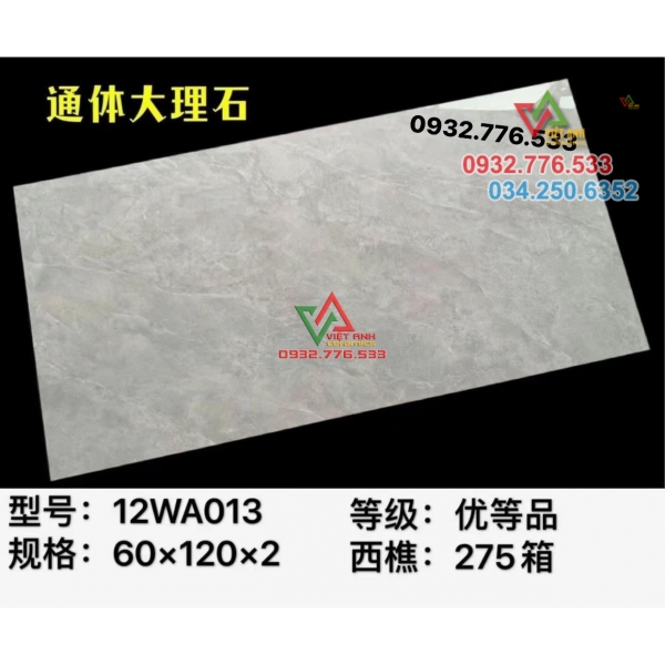 Gạch 60x120 đá bóng kiếng màu trắng xám vân sóng biển huyện Nhà Bè